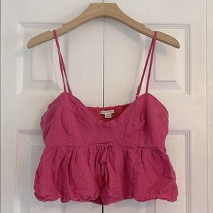 American Eagle Outfitters Fuchsia Crop Top